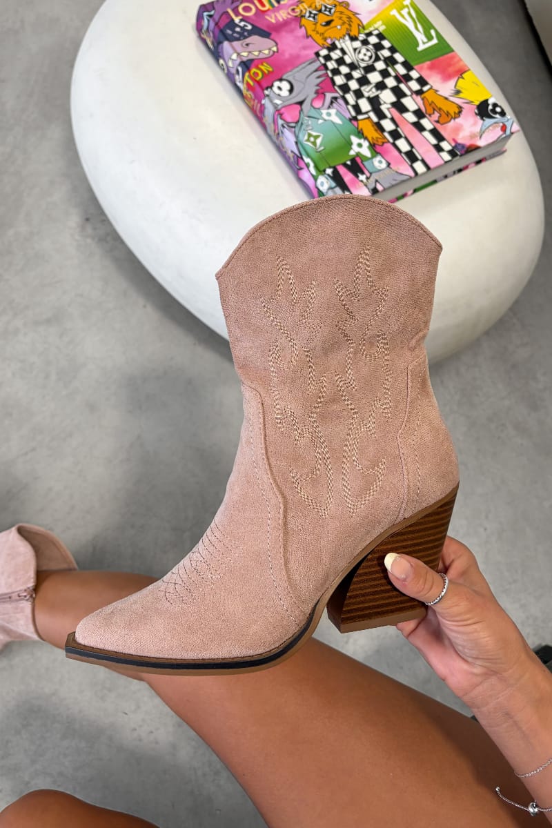 DENVER Western Cowboy Boots - Pink - 4