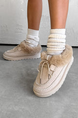 EVE Mini Faux Fur Ankle Slippers - Beige