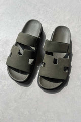 HARLOW Gladiator Strap Sandal - Khaki - 1
