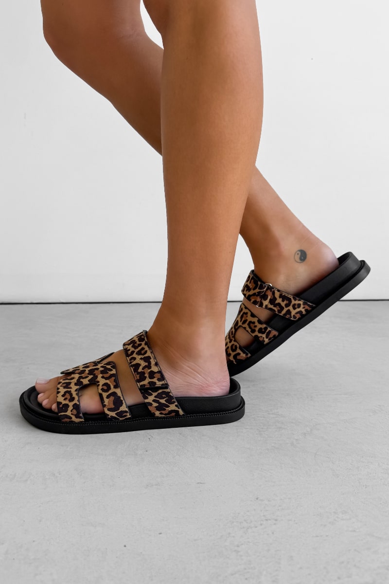 HARPER Gladiator Strap Sandal - Leopard - 4