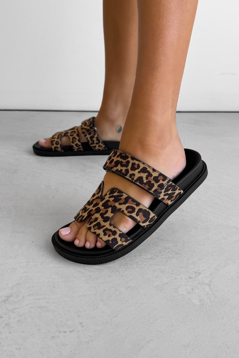 HARPER Gladiator Strap Sandal - Leopard - 5