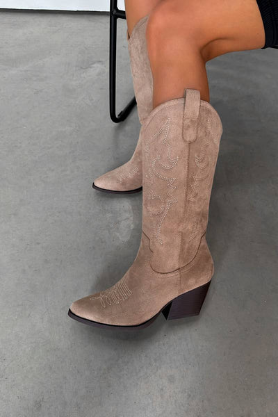 Taupe store western boots