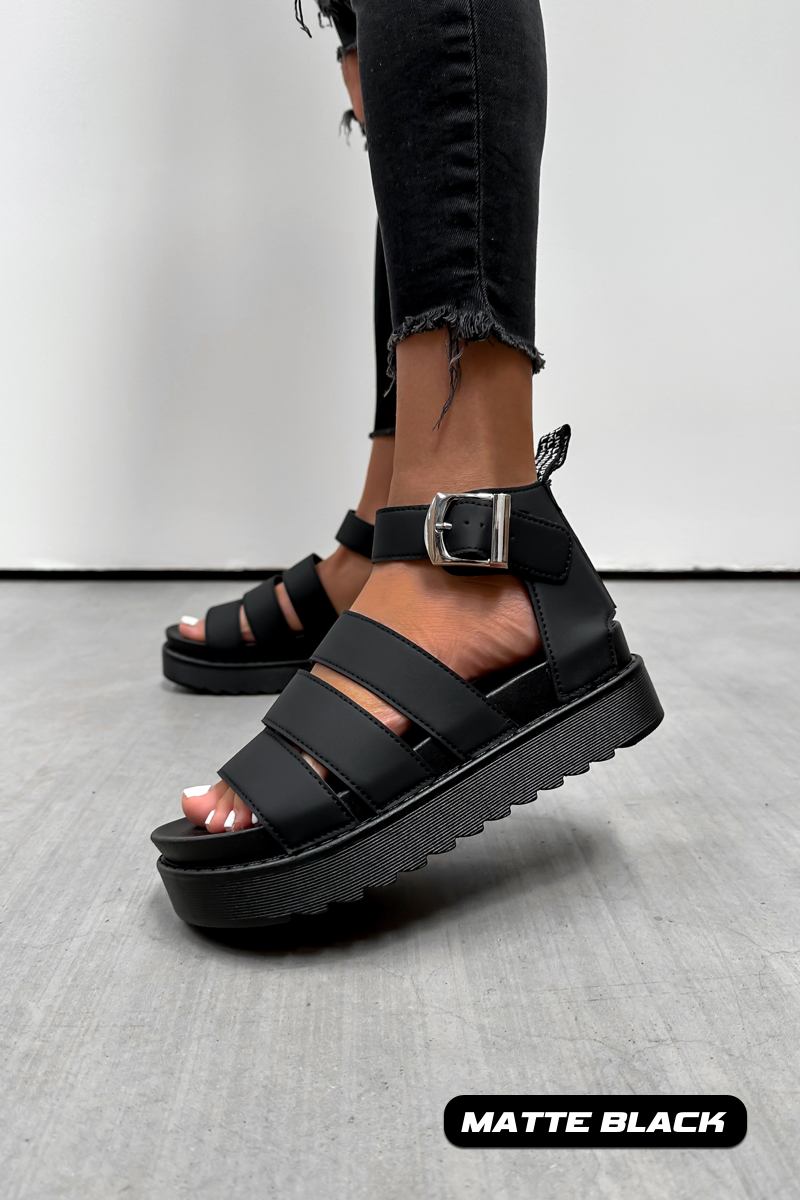 IMMI Chunky Gladiator Sandals - Black Matte