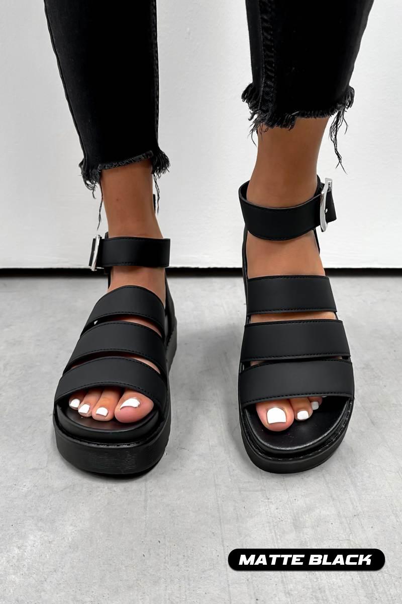 IMMI Chunky Gladiator Sandals - Black Matte