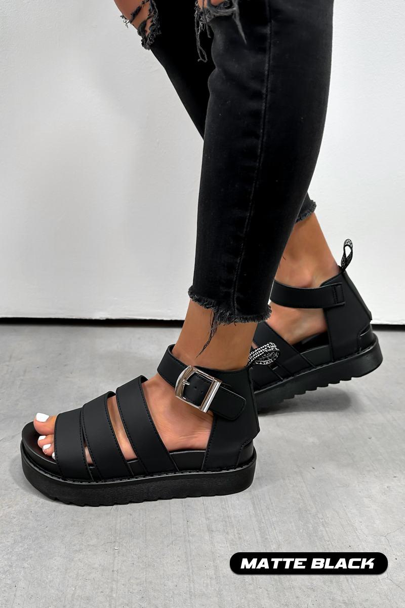 IMMI Chunky Gladiator Sandals - Black Matte