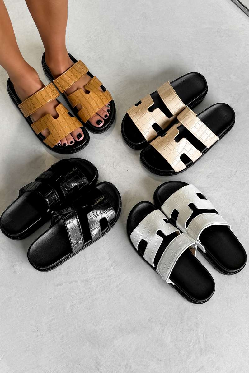  INDIE Gladiator Strap Slider Sandals - Multi