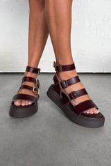 IONA Chunky Gladiator Sandals - Brown