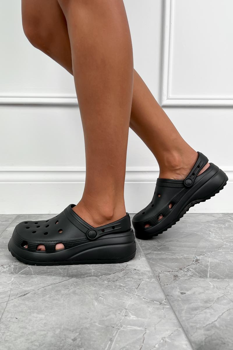 JAUNT Chunky Slider Sandals - Black - 2