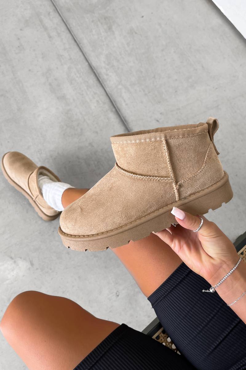 KIKO Ultra Mini Ankle Boots - Beige