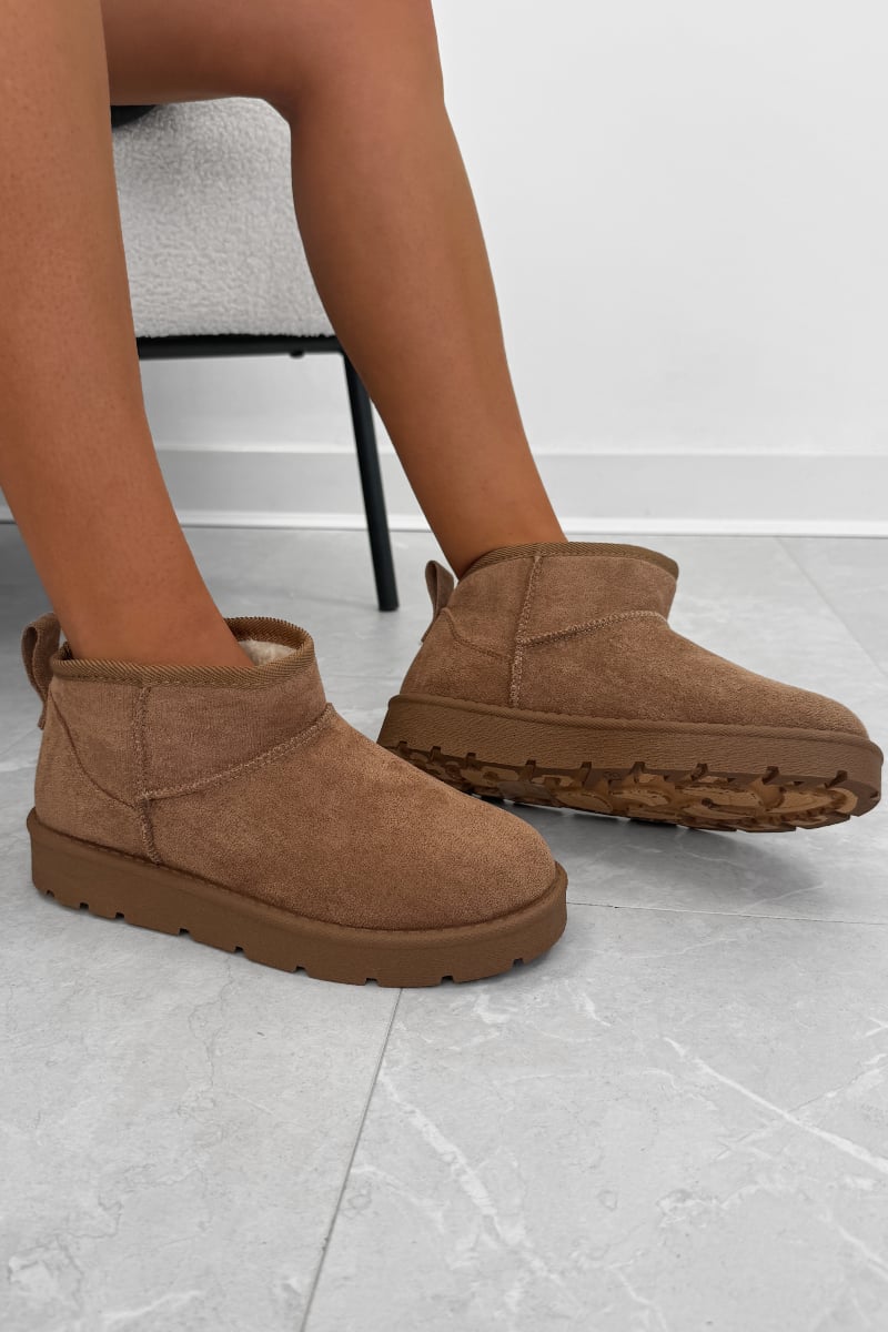 KIKO Ultra Mini Ankle Boots - Mocha - 1