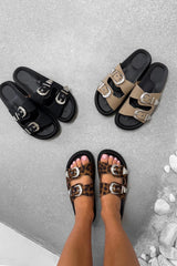 LEXI Chunky Buckle Sandals - Leopard - 1