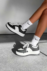 MANIC Chunky Sole Trainers - Black/White - 3