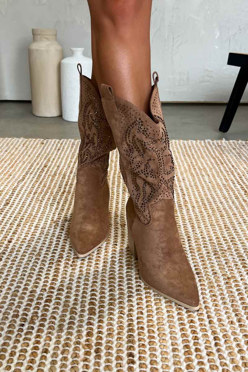 MAVERICK Cowboy Western Boots Camel