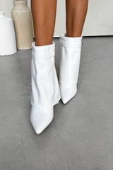 MEADOW Flared Calf Boots - White PU - 2