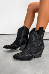 MICHIGAN Cowboy Western Boots - Black - 2