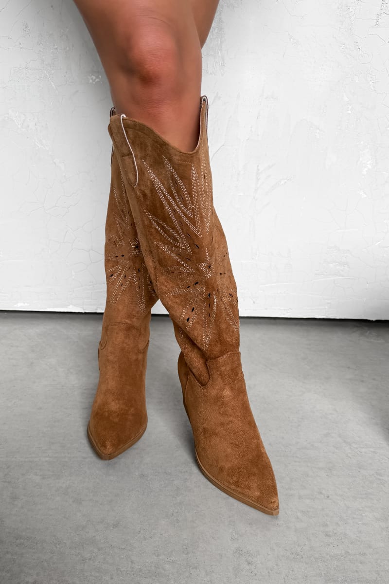 MICHIGAN Cowboy Western Boots - Camel - 3
