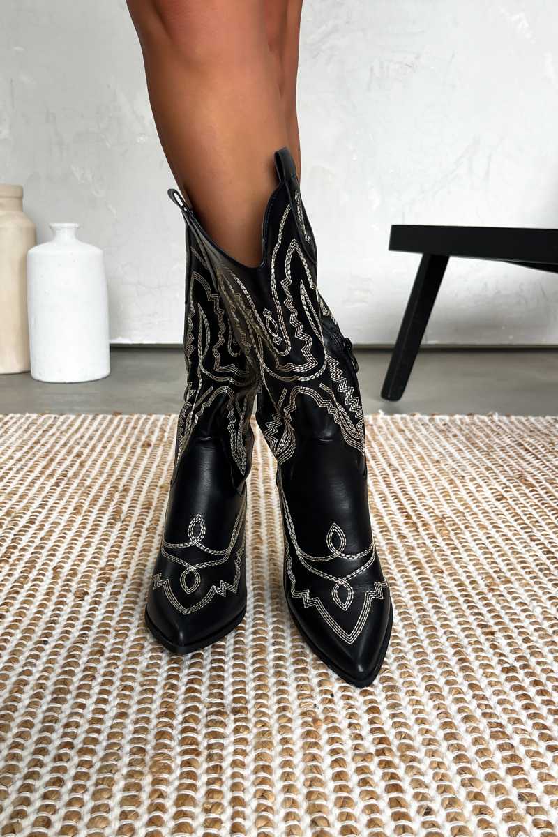 MONTANA Western Cowboy Boots - Beige - 7