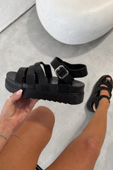 PENNY Chunky Gladiator Sandals - Black - 2