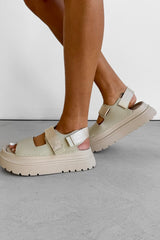 ROWEN Chunky Flatform Sandals - Beige - 1