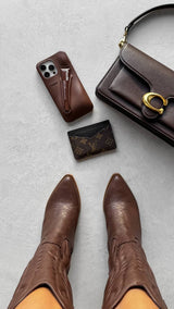 SANDY Cowboy Western Boots - Dark Brown-5
