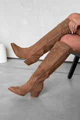 SHOWDOWN Cowboy Western Boots - Camel