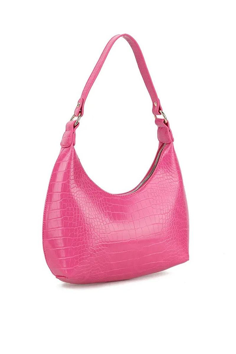 Shoulder Bag - Pink Croc - 2