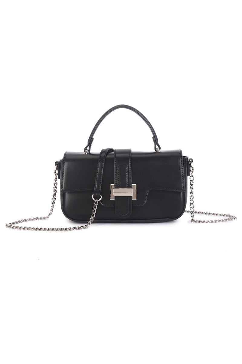 Bar Detail Mini Bag - Black