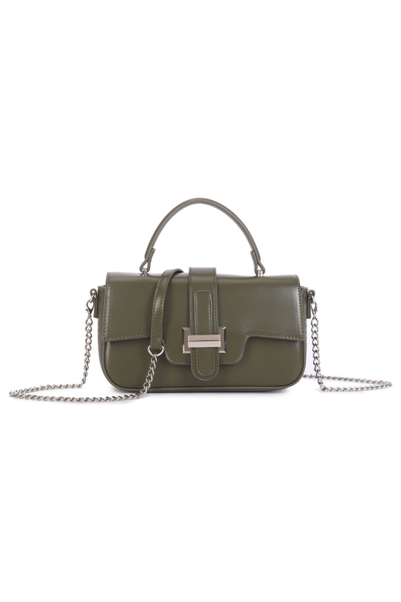 Bar Detail Mini Bag - Olive Green