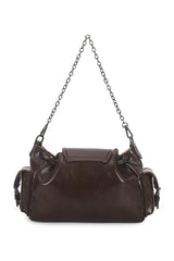 Chain Strap Shoulder Bag - Dark Coffee -2