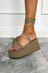 CHLOE Chunky Platform Sandals - Mocha PU