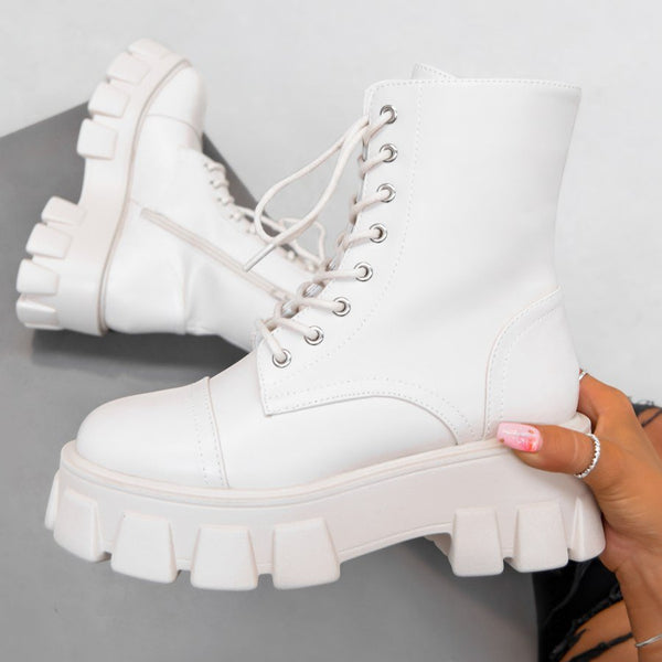 Commander chunky sole lace up ankle boot in multi hot sale