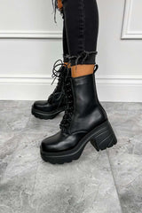 CREED Chunky Platform Boots - Black - 1