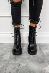 CREED Chunky Platform Boots - Black - 2