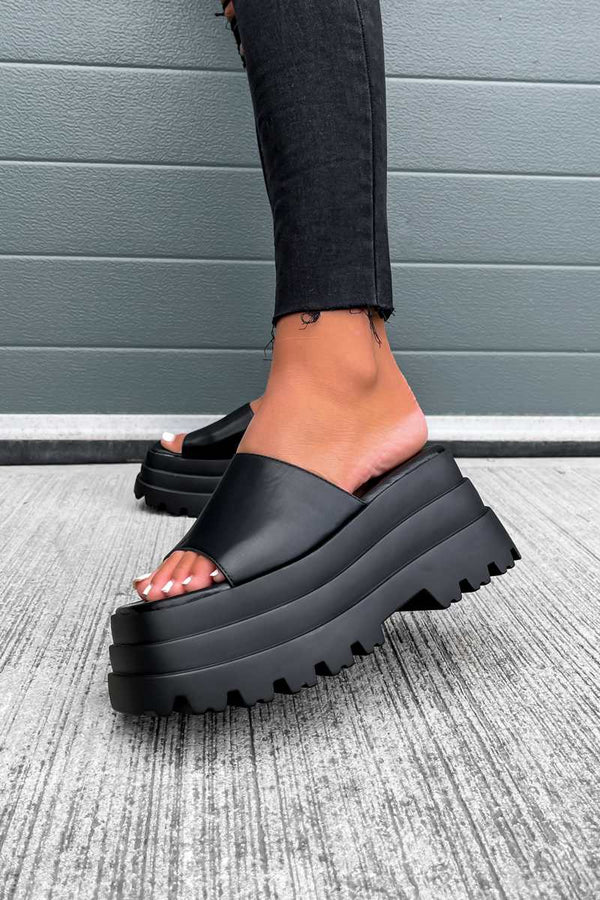 Sliders with Chunky Soles in Green