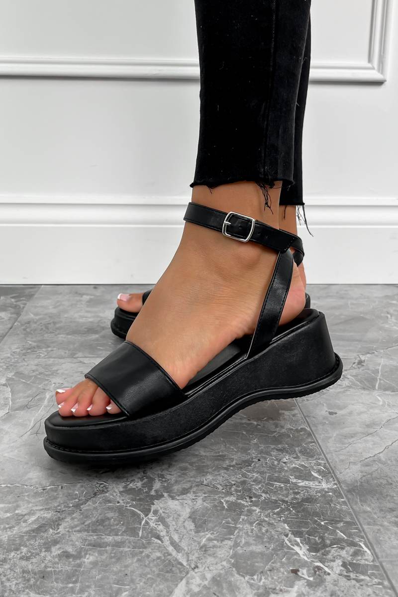 CRYSTAL Chunky Sandals - Black
