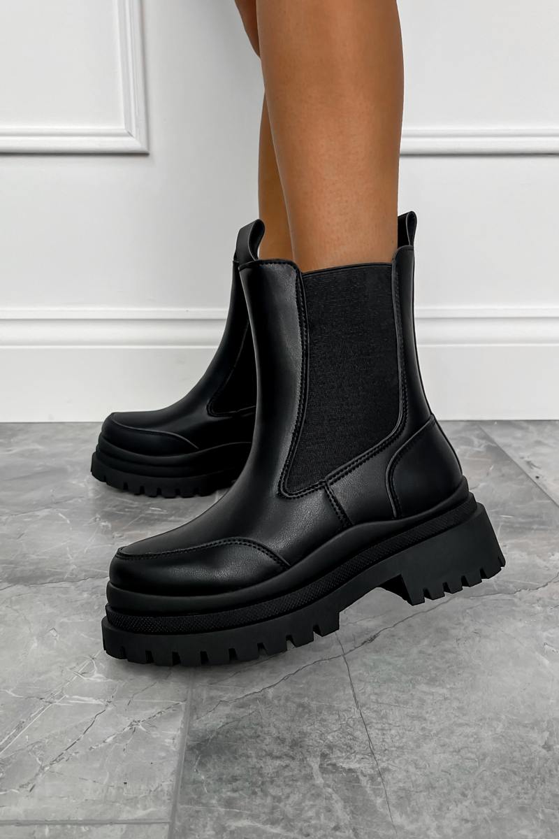 GIORGA Chunky Ankle Boots - Black - 1