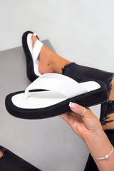 JAYMIE Chunky Toe Post Sandals - White