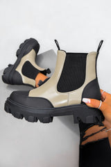 JOELLE Chelsea Ankle Boots - Khaki