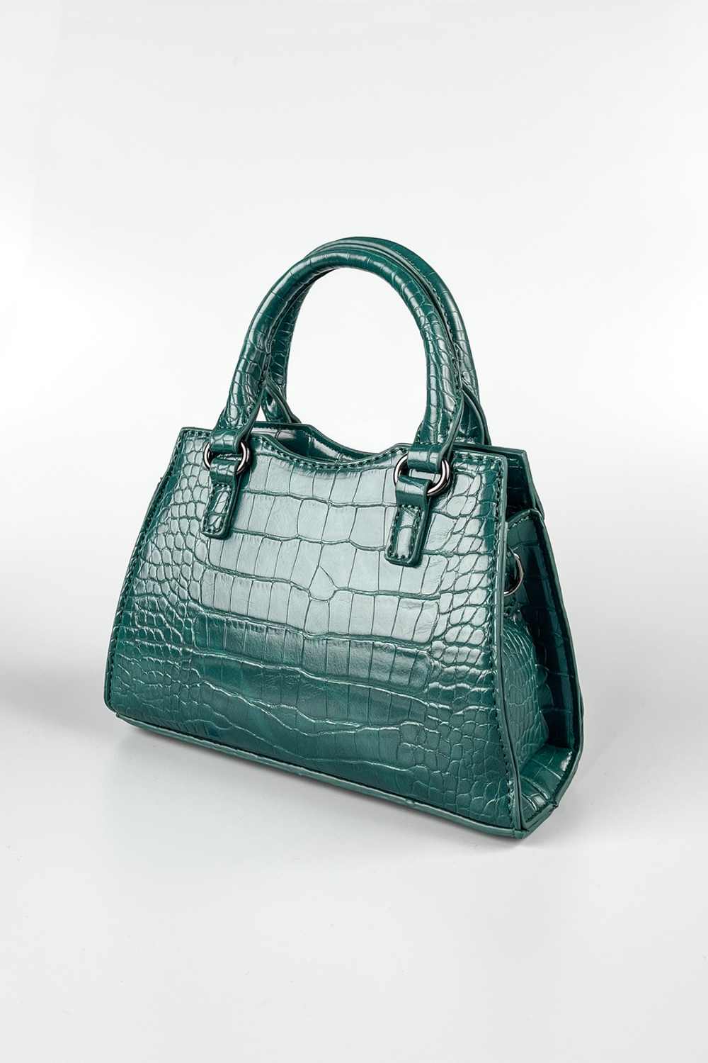 Mini Tote Bag - Green Croc - 2