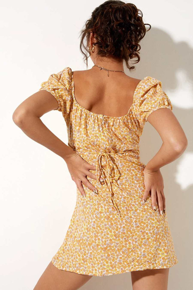 Motel Rocks Sasi Mini Dress  - Yellow - 1