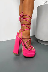 NOVA Chunky Platform Heels - Pink - 2