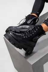 PERIL Chunky Ankle Boots - Black