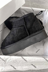 QUINN Ultra Mini Platform Ankle Boots - Black