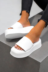 RIAN Chunky Platform Sandals - White-2