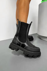 RIOT Chunky Mid Boots - Black - 2