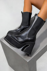 RISE Platform sock Fit Boots - Black 2