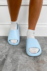 RUN IT Flat Slider Sandals - Blue - 3