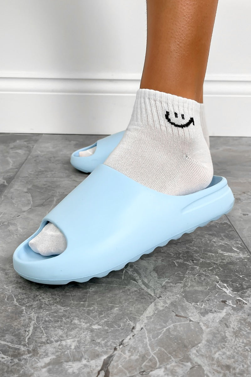 RUN IT Flat Slider Sandals - Blue