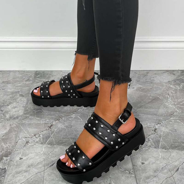 Thick strap hot sale platform sandals