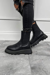 MAEDEN Chunky Ankle Boots - Black - 1